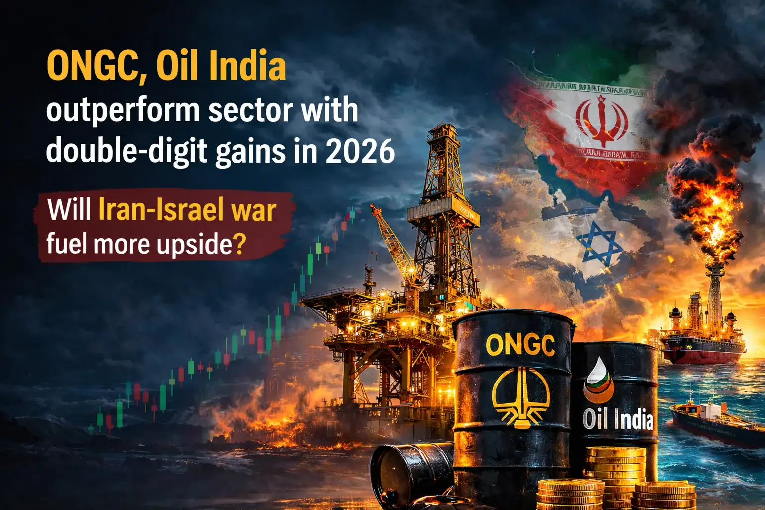 ONGC, Oil India surge 14-12% in 2026 amid Iran-Israel crisis